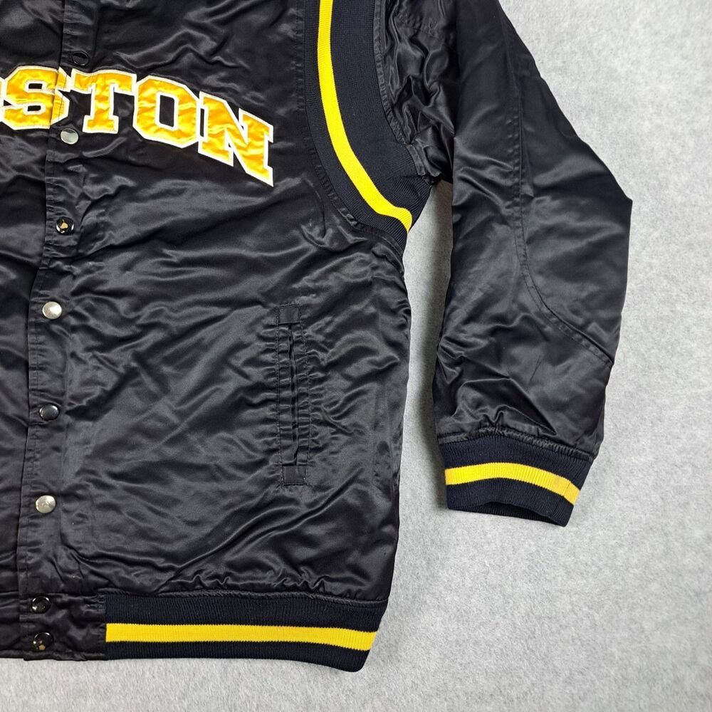 Vtg Boston Bruins G-III & Carl Banks Satin Bomber Jacket Mens L NHL Snap Up - Picture 4 of 16